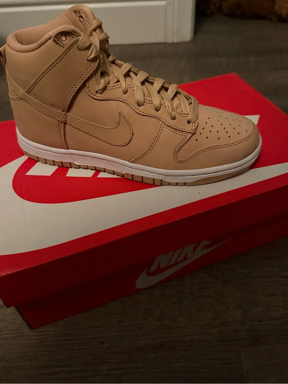 Nike Men's High-Top Sneakers in Tan